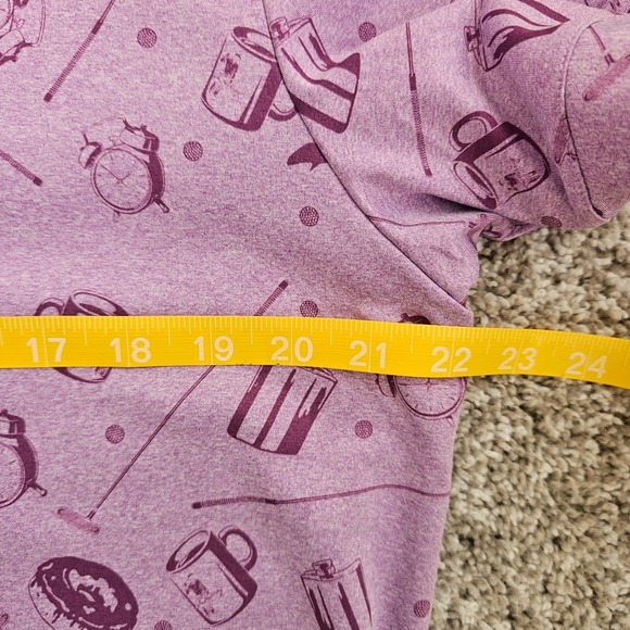 William Murray L Polo Shirt Purple Short Sleeve Groundhog Day Novelty Print Golf - Picture 6 of 8